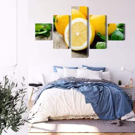 Canvastavla - Lemon with mint