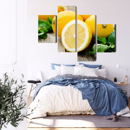 Canvastavla - Lemon with mint