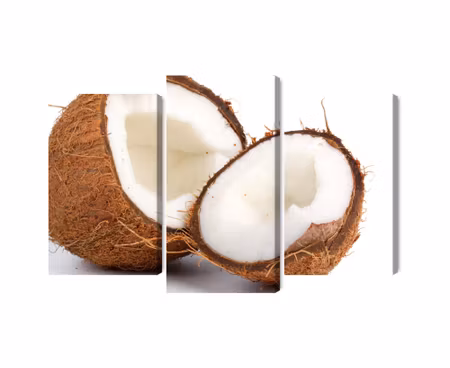 Canvastavla - Coconut halves
