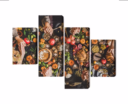 Canvastavla - The table was set abundantly