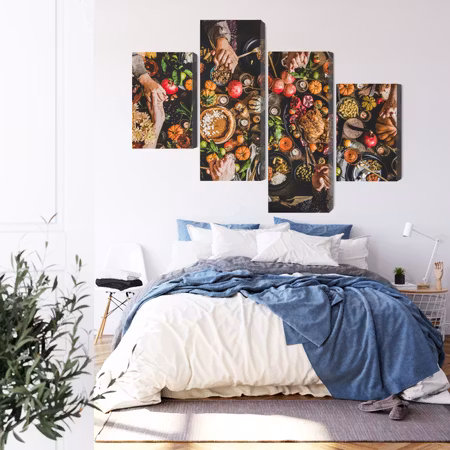 Canvastavla - The table was set abundantly