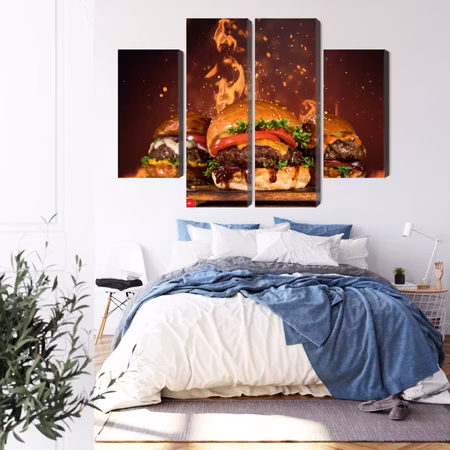 Canvastavla - Tasty burgers