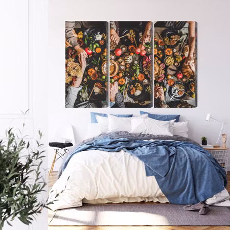 Canvastavla - The table was set abundantly