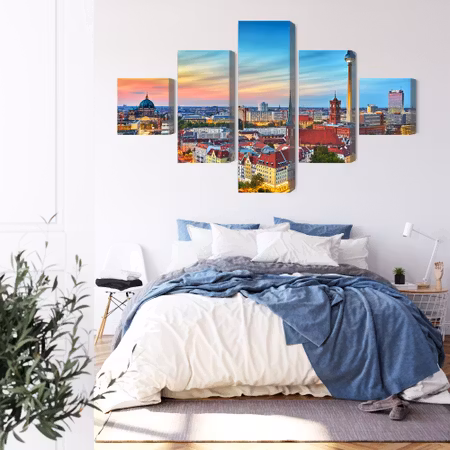 Canvastavla - Colorful sky and berlin panorama