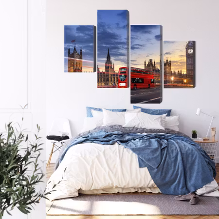 Canvastavla - Panorama of westminster and big ben,