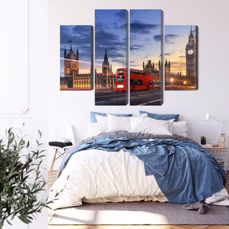 Canvastavla - Panorama of westminster and big ben,