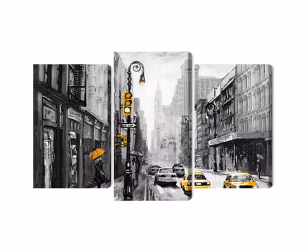 Canvastavla - American city street view