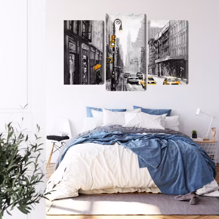 Canvastavla - American city street view