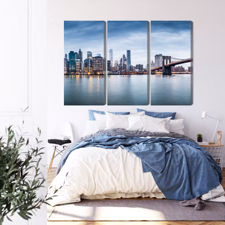 Canvastavla - Panoramic view of the city of new york