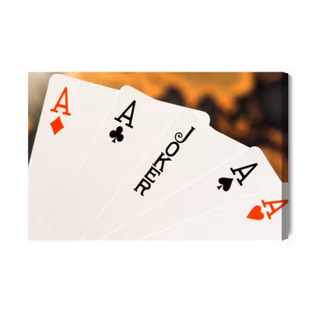 Canvastavla - Joker among aces