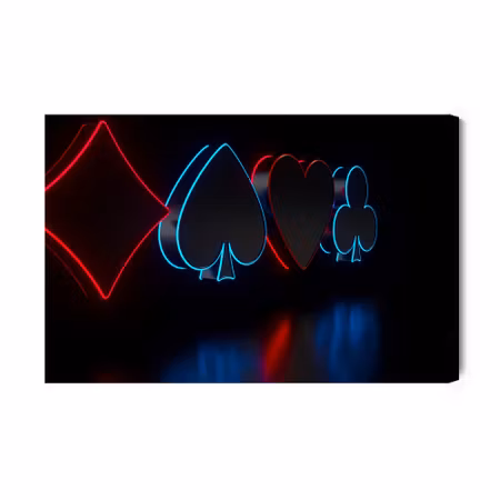 Canvastavla - Futuristic card symbols