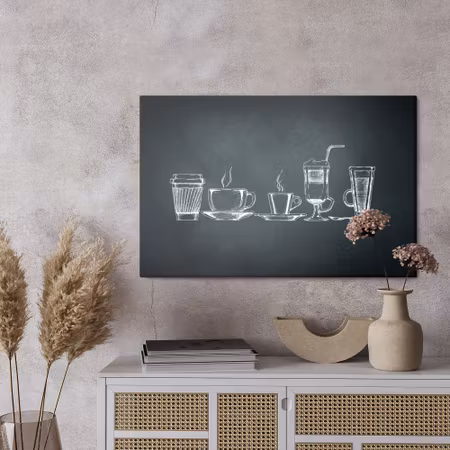 Canvastavla - A set of cups