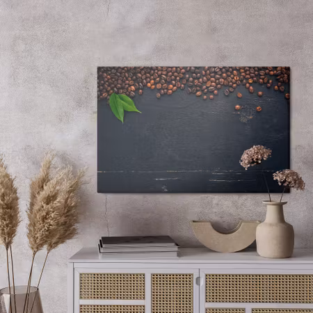 Canvastavla - Coffee on a wooden background