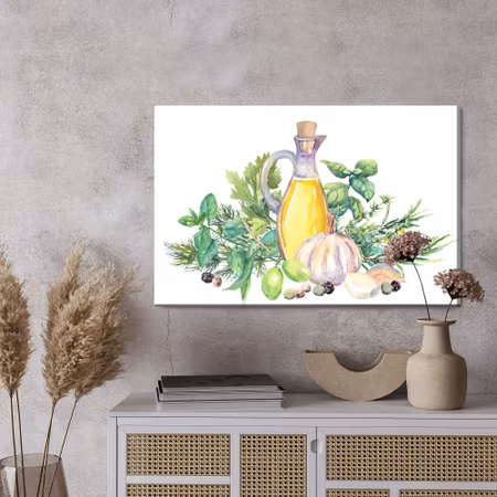Canvastavla - Oil with herbs and spices
