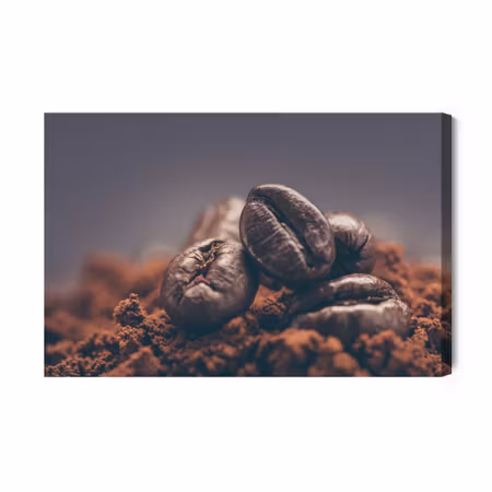 Canvastavla - Closeup of coffee beans