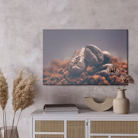 Canvastavla - Closeup of coffee beans