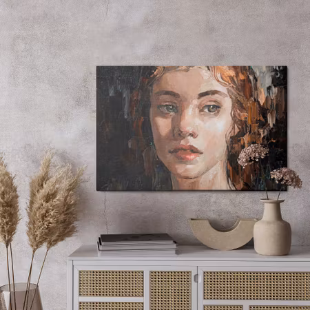 Canvastavla - Portrait of a young, dreamy girl with