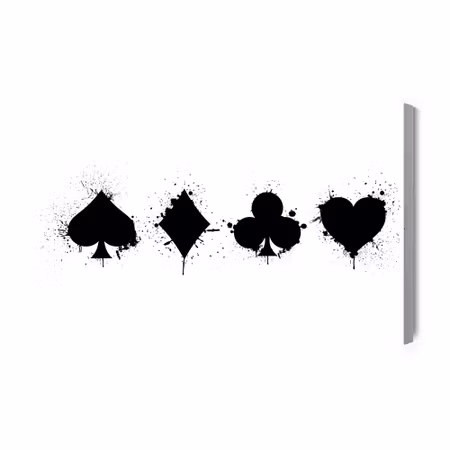 Canvastavla - Abstract card symbols