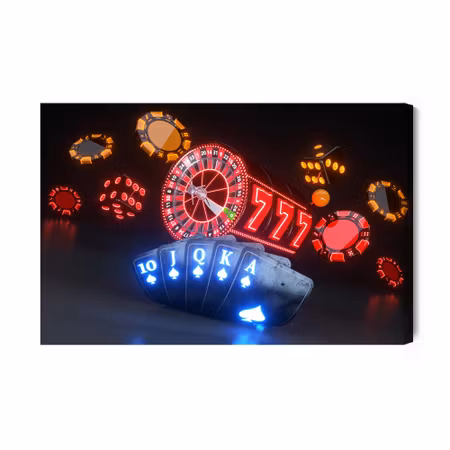 Canvastavla - Casino neon concept