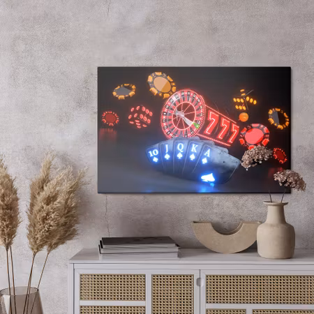 Canvastavla - Casino neon concept