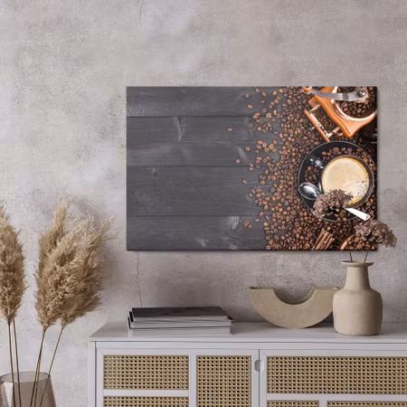 Canvastavla - Black cup of coffee