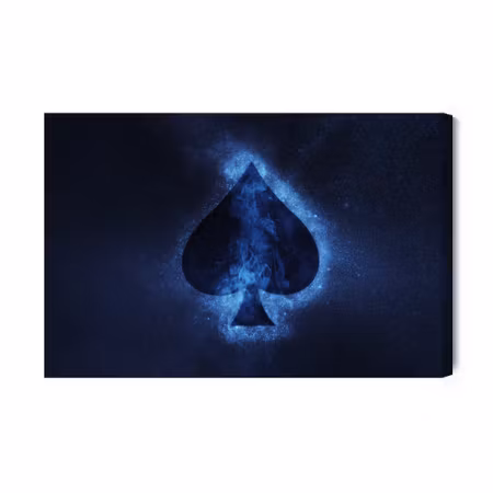 Canvastavla - Abstract symbol of spades