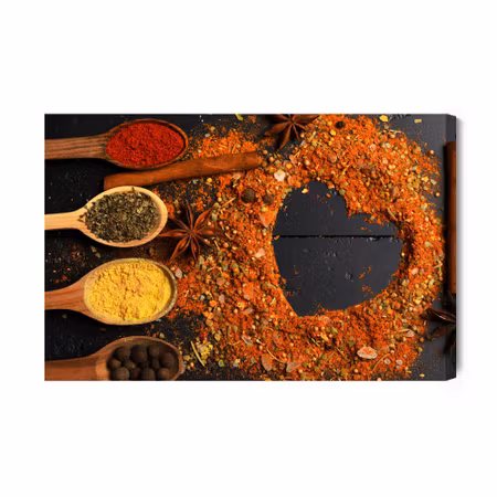 Canvastavla - Heart of spices