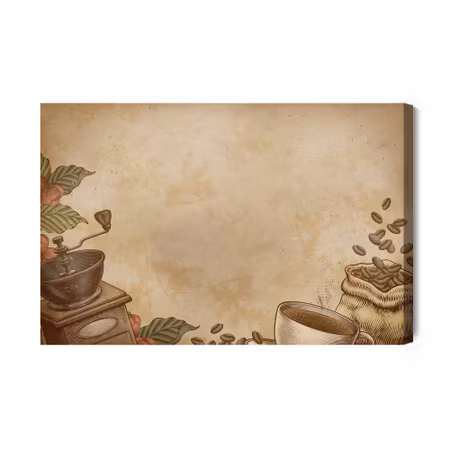 Canvastavla - Retro coffee