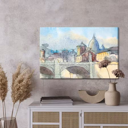 Canvastavla - Bridge in rome