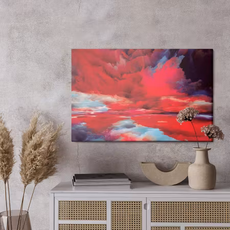Canvastavla - Abstract red sky