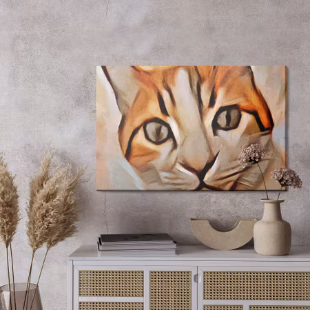 Canvastavla - Portrait of a cat as painted