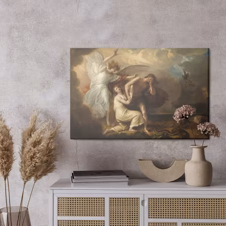 Canvastavla - Benjamin west "exile of adam