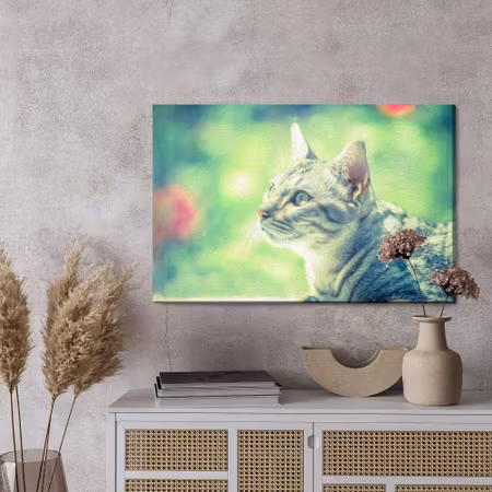 Canvastavla - The cat looks like a painted one