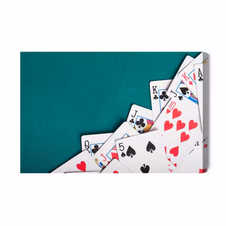 Canvastavla - A scattered deck of cards