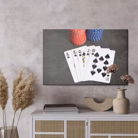 Canvastavla - Poker and chips