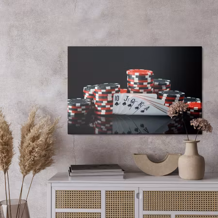 Canvastavla - Poker chips