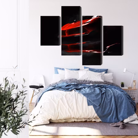 Canvastavla - Red sports car 3d