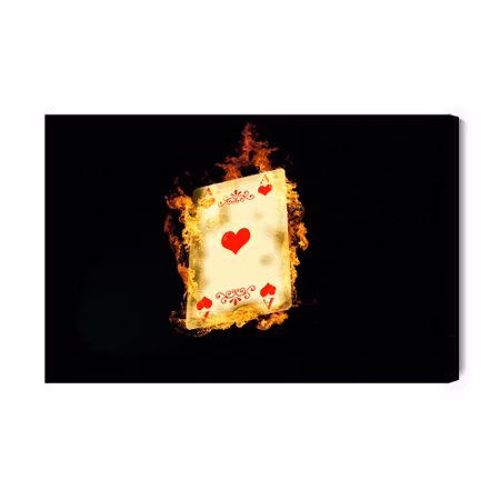 Canvastavla - Ace in flames