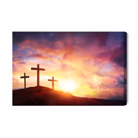 Canvastavla - Crosses on the hill