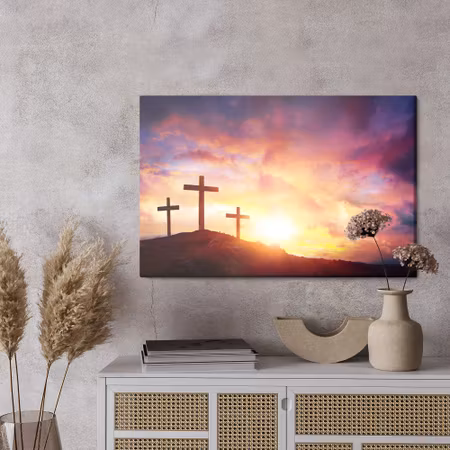 Canvastavla - Crosses on the hill