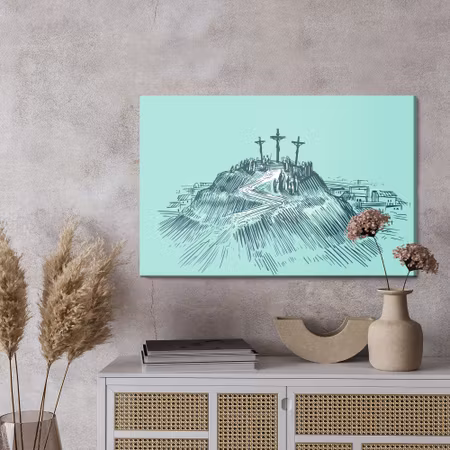 Canvastavla - Golgotha ??mountain