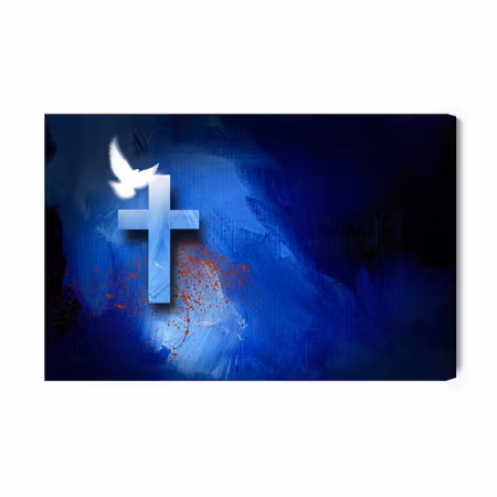 Canvastavla - Dove above the cross
