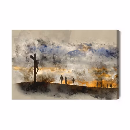 Canvastavla - Crucified christ