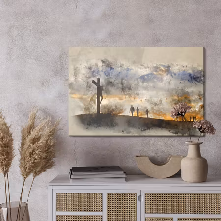 Canvastavla - Crucified christ