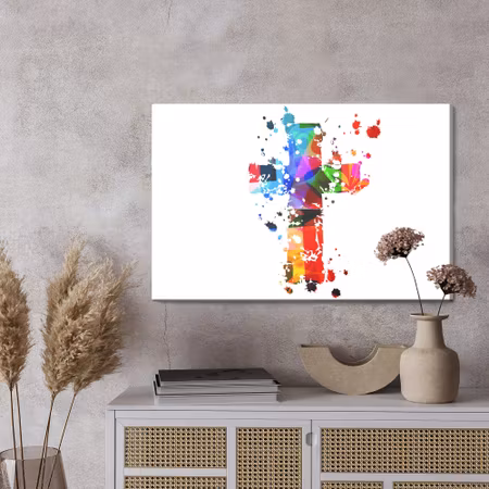 Canvastavla - Colorful cross