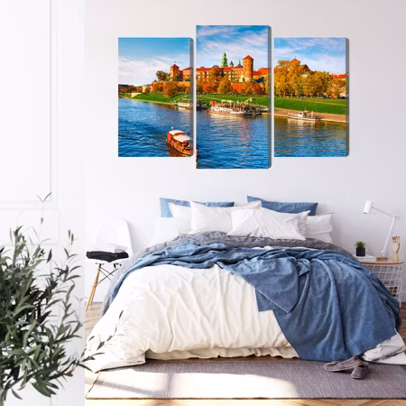 Canvastavla - Wawel castle in krakow, panoramic view