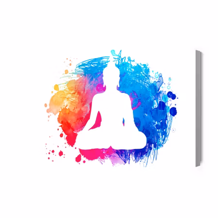 Canvastavla - Buddha on a watercolor background
