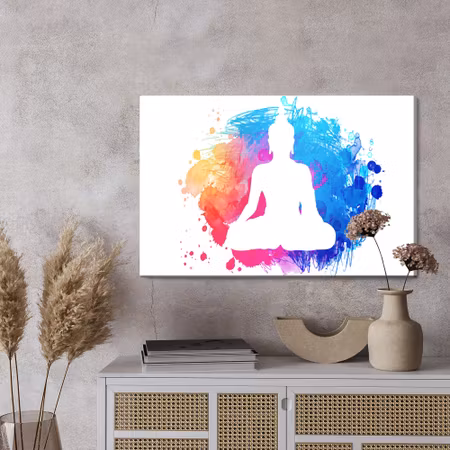 Canvastavla - Buddha on a watercolor background