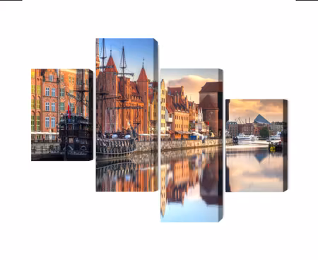 Canvastavla - Gdansk motlawa at sunrise