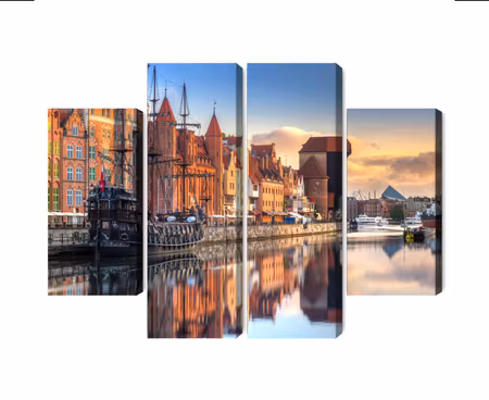 Canvastavla - Gdansk motlawa at sunrise